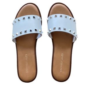 Sincerely Jules Tyler White Studded Sandal NWT